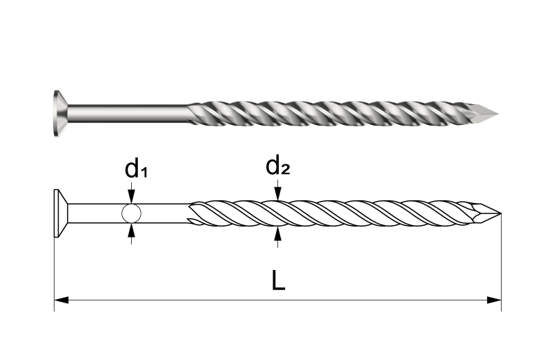 screw shank nails thread nails twisted shanknails Friedrich